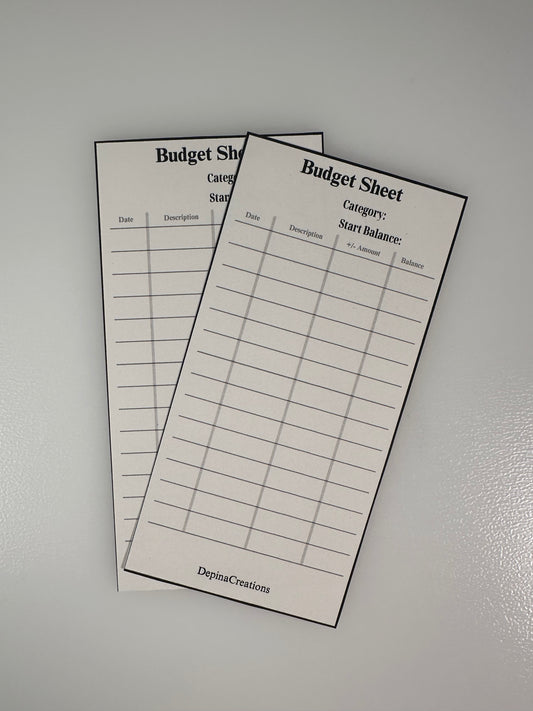 Budget Essentials| Budget Sheet| 5 Budget Sheets